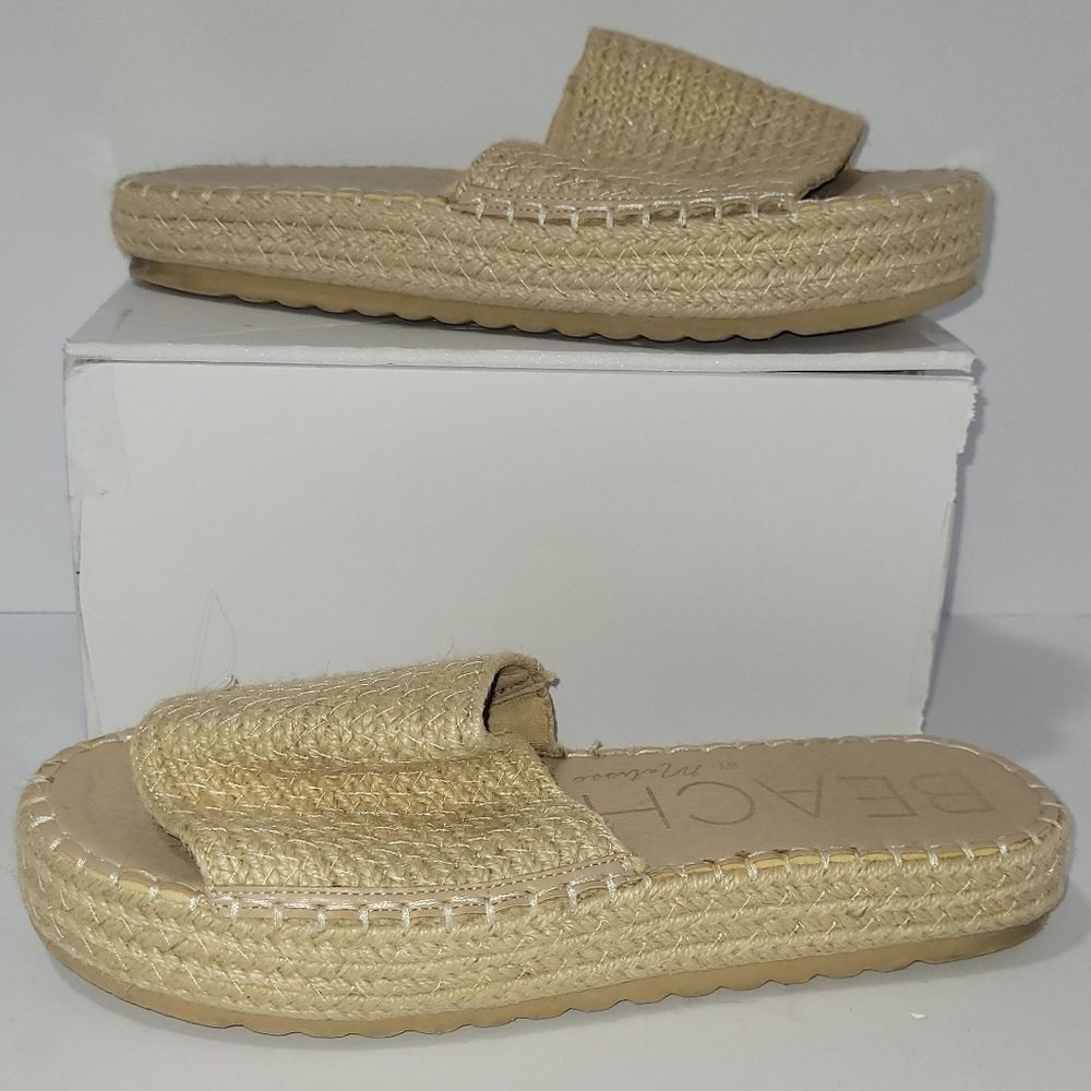 Beach By Matisse Size 10 Beige Espadrille Slide Sandals - Picture 6 of 6